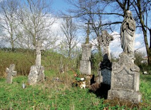 Пам’ятники на сільському цвинтарі у Верхраті. Фото автора статті