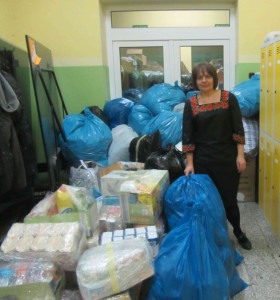 Лідія Поповчак, секретарка української школи в Лігниці, контролювала збір допомоги у школі