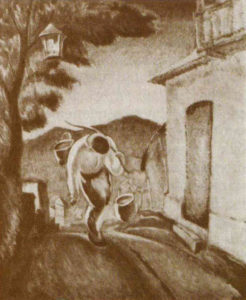Лев Ґец, «Водонос», 1933 р., картон, олія